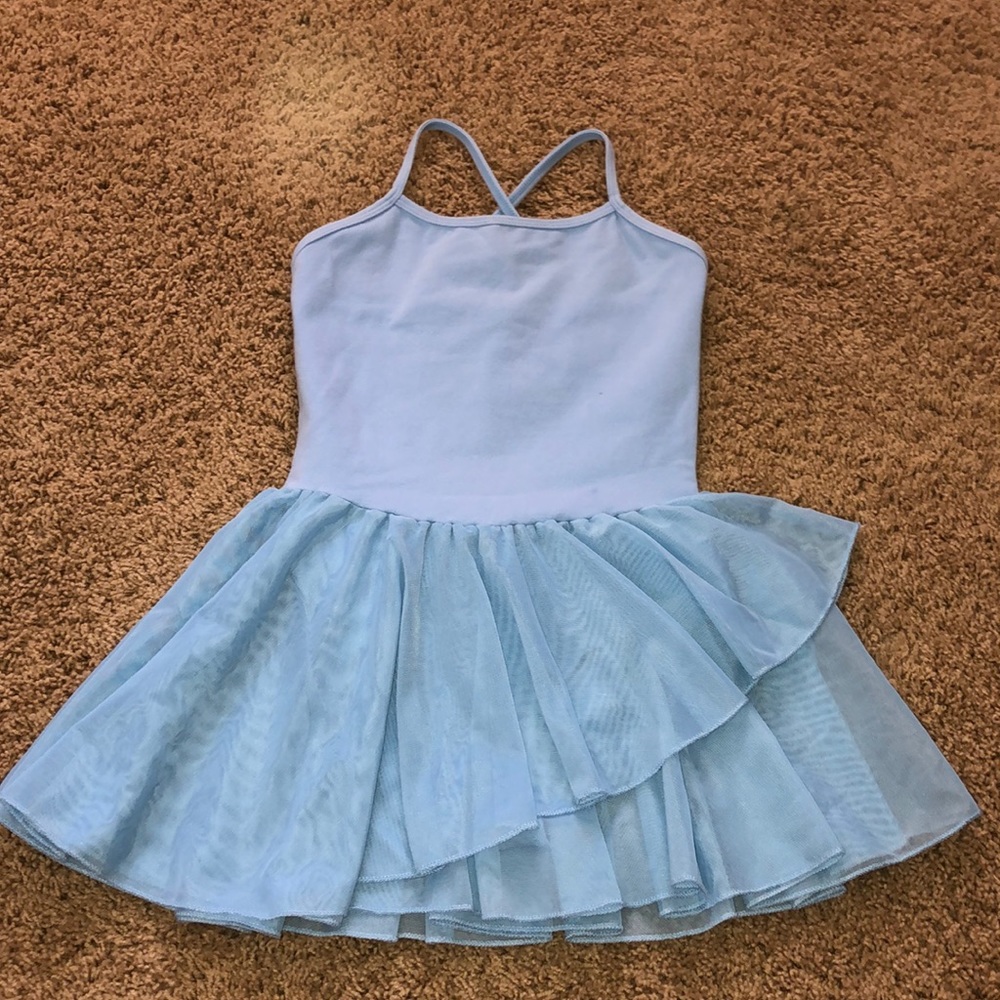 Girls Blue Dance Leotard EUC